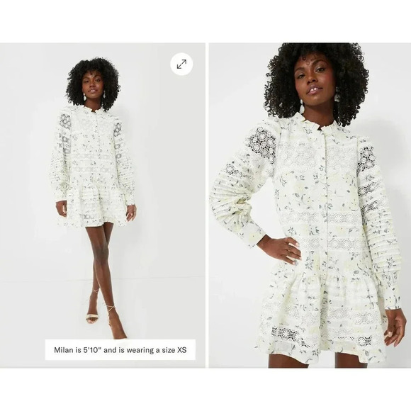 tuckernuck ivory dress Tuckernuck Ivory Chiffon Pleated Lorraine Dress Ivory / 6